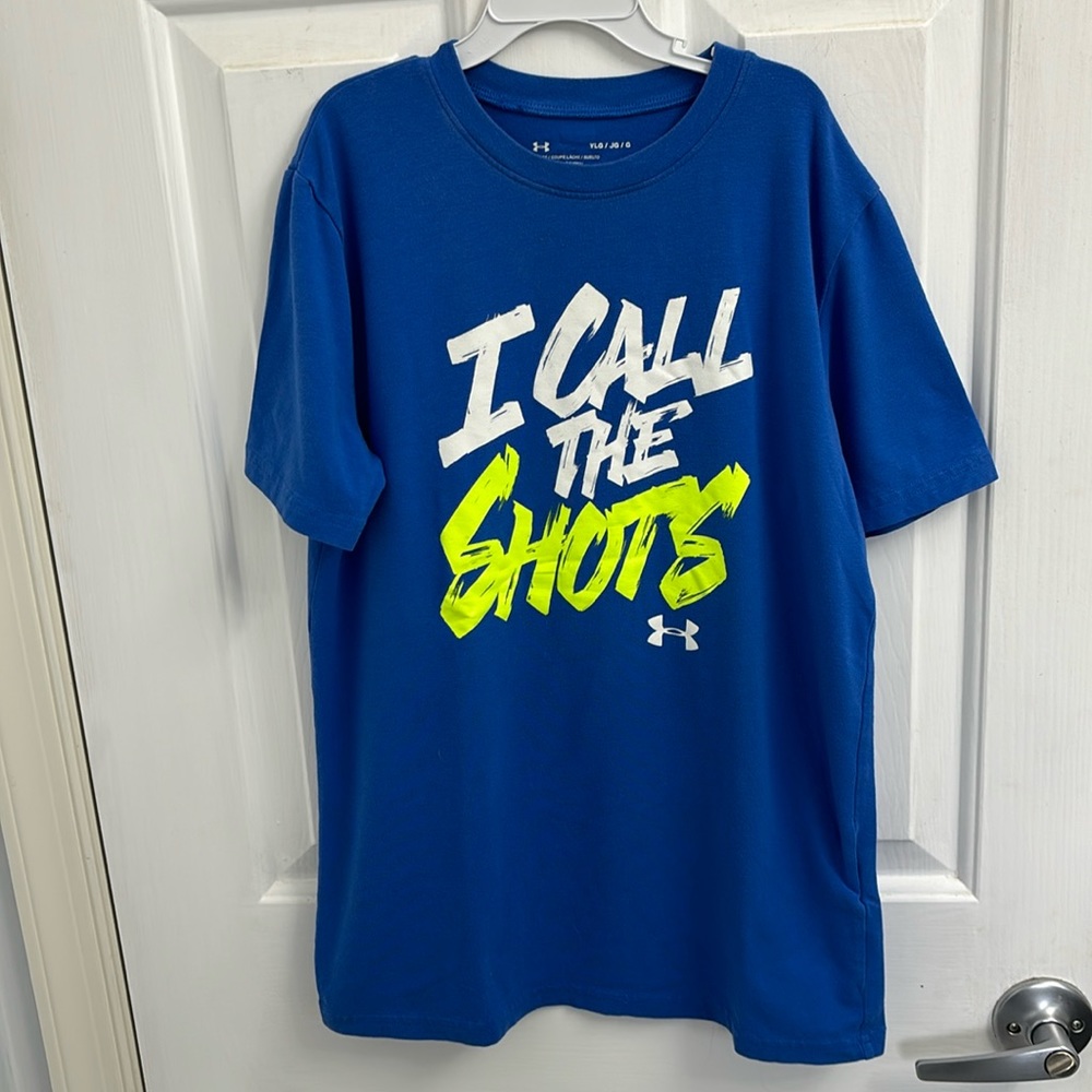 Boys under armour tshirt size large. Worn but good condition.